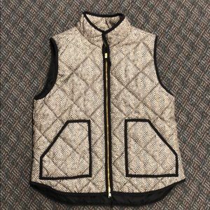 Navy Herringbone J Crew Vest